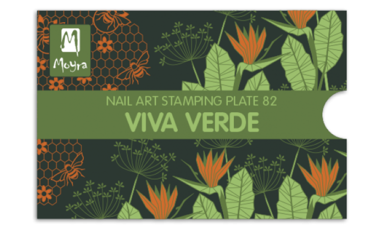 Moyra Stamping Schablone - Viva Verde Nr.82