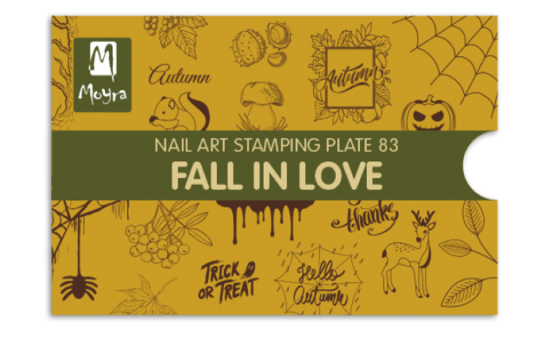 Moyra Stamping Schablone - Fall in Love Nr.83 Moyra Stamping Schablone - Fall in Love Nr.83