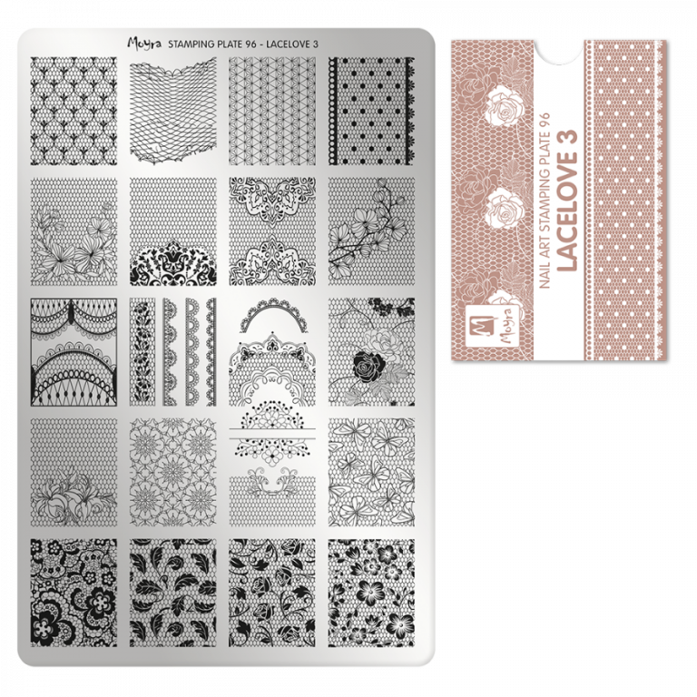 Moyra Stamping Schablone - schnelle kreative Nailart – Lacelove 3 Nr.96 Moyra Stamping Schablone - schnelle kreative Nailart – Lacelove 3 Nr.96