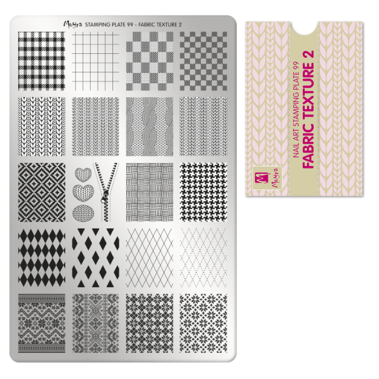 Moyra Stamping Schablone - schnelle kreative Nailart - Fabric Texture 2 Nr.99 Moyra Stamping Schablone - schnelle kreative Nailart - Fabric Texture 2 Nr.99