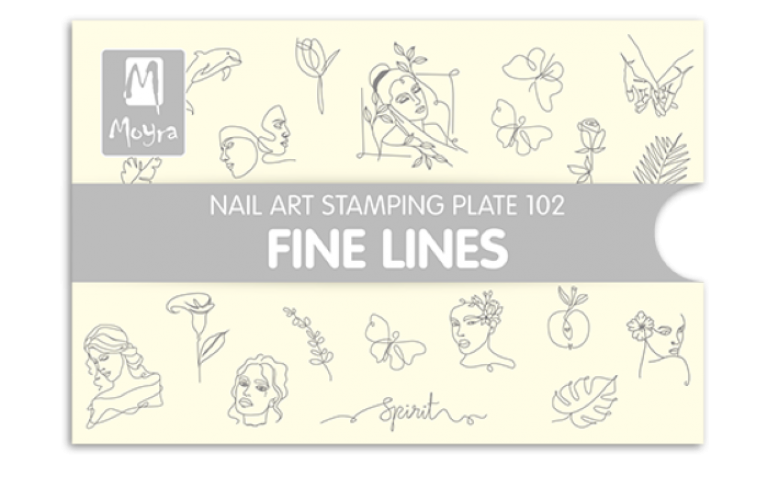 Moyra Stamping Schablone - Fine Lines Nr.102 Moyra Stamping Schablone - Fine Lines Nr.102