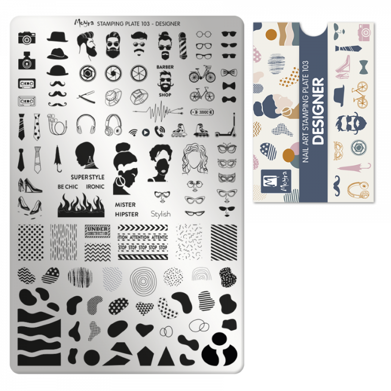 Moyra Stamping Schablone - Stempeln statt Malen - die schnelle und kreative Nailart für Anfänger und Profis zugleich - Designer Nr.103 Moyra Stamping Schablone - Stempeln statt Malen - die schnelle und kreative Nailart für Anfänger und Profis zugleich - Designer Nr.103