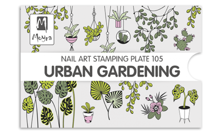 Moyra Stamping Schablone - Urban Gardening Nr.105 Moyra Stamping Schablone - Urban Gardening Nr.105