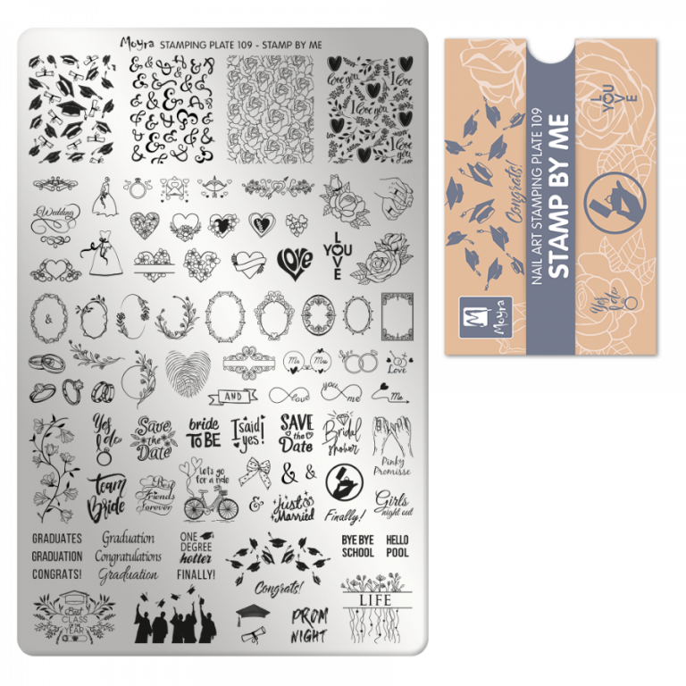 Moyra Stamping Schablone - Stempeln statt Malen - die schnelle und kreative Nailart für Anfänger und Profis zugleich - Stamp by me Nr.109 Moyra Stamping Schablone - Stempeln statt Malen - die schnelle und kreative Nailart für Anfänger und Profis zugleich - Stamp by me Nr.109