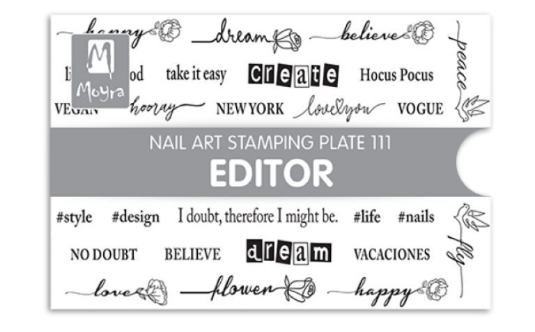 Moyra Stamping Schablone – Editor Nr.111 Moyra Stamping Schablone – Editor Nr.111