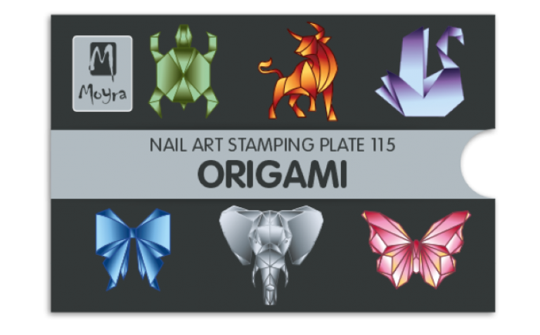 Moyra Stamping Schablone - Origami Nr.115