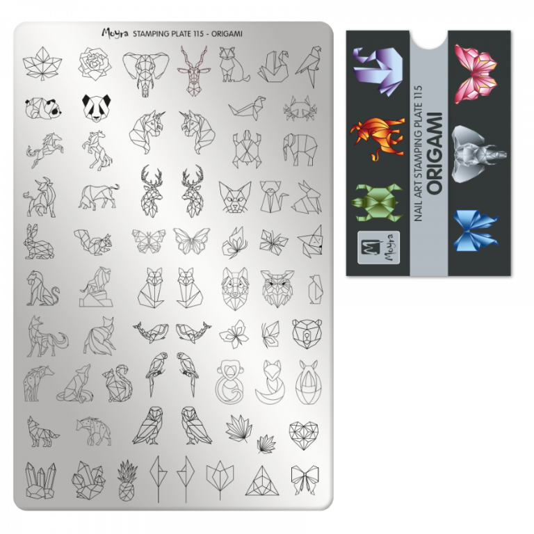 Moyra Stamping Schablone - Stempeln statt Malen - die schnelle und kreative Nailart für Anfänger und Profis zugleich - Origami Nr.115 Moyra Stamping Schablone - Stempeln statt Malen - die schnelle und kreative Nailart für Anfänger und Profis zugleich - Origami Nr.115