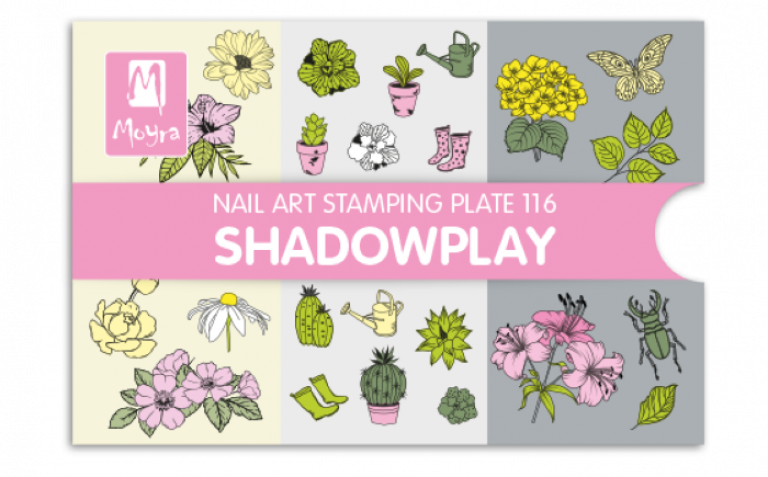 Moyra Stamping Schablone – Shadowplay Nr.116 Moyra Stamping Schablone – Shadowplay Nr.116