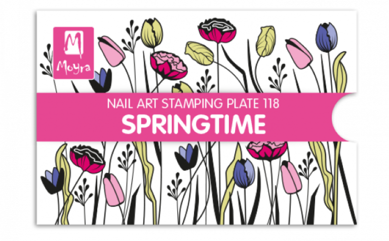 Moyra Stamping Schablone – Springtime Nr.118 Moyra Stamping Schablone – Springtime Nr.118