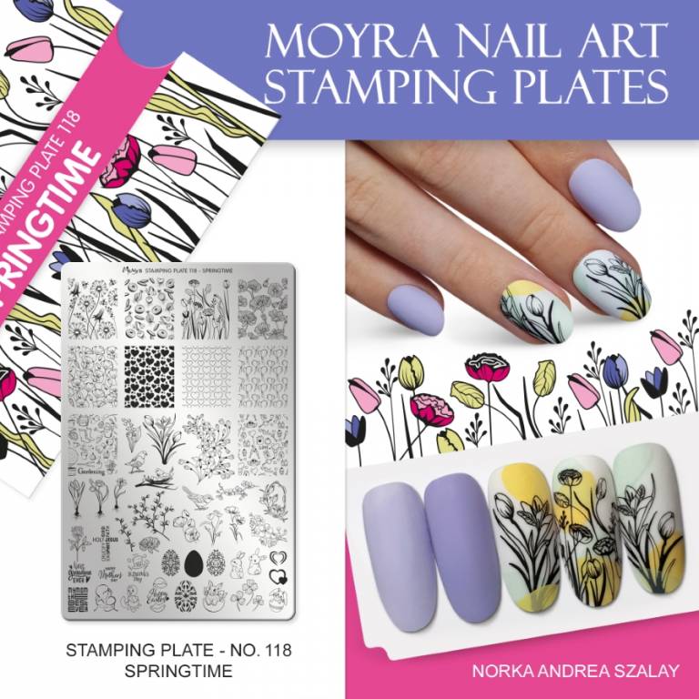 Moyra Stamping Schablone – Springtime Nr.118 Moyra Stamping Schablone – Springtime Nr.118