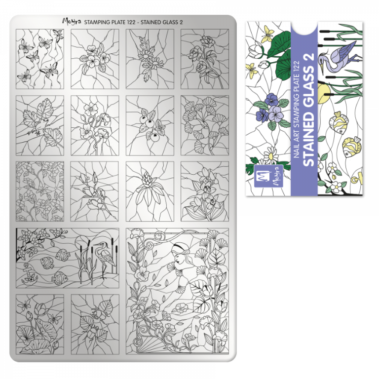 Moyra Stamping Schablone - Stempeln statt Malen - die schnelle und kreative Nailart für Anfänger und Profis zugleich - Stained Glass 2 Nr.122 Moyra Stamping Schablone - Stempeln statt Malen - die schnelle und kreative Nailart für Anfänger und Profis zugleich - Stained Glass 2 Nr.122