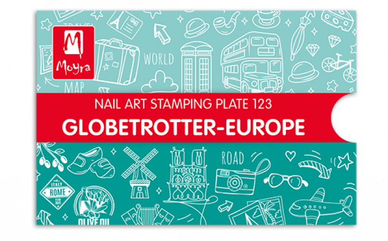 Moyra Stamping Schablone – Globetrotter-Europe Nr.123
