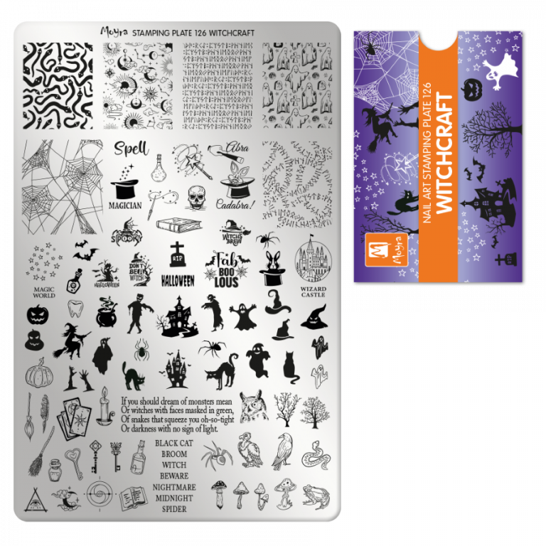 Moyra Stamping Schablone - Stempeln statt Malen - die schnelle und kreative Nailart für Anfänger und Profis zugleich - Witchcraft Nr.126 Moyra Stamping Schablone - Stempeln statt Malen - die schnelle und kreative Nailart für Anfänger und Profis zugleich - Witchcraft Nr.126