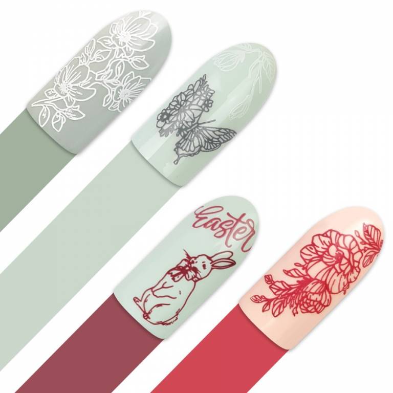 Moyra Stamping Schablone – In Bloom Nr.130 Moyra Stamping Schablone – In Bloom Nr.130