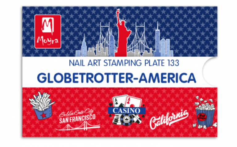 Moyra Stamping Schablone – Globetrotter-America Nr.133 Moyra Stamping Schablone – Globetrotter-America Nr.133