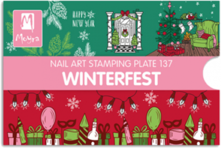 Moyra Stamping Schablone – Winterfest Nr.137