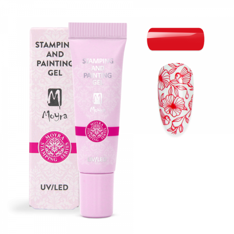 2 in 1 Stamping- & Painting Gel - Nr.04 - rot - hochpigmentiert, ohne Schwitzschicht 2 in 1 Stamping- & Painting Gel - Nr.04 - rot - hochpigmentiert, ohne Schwitzschicht