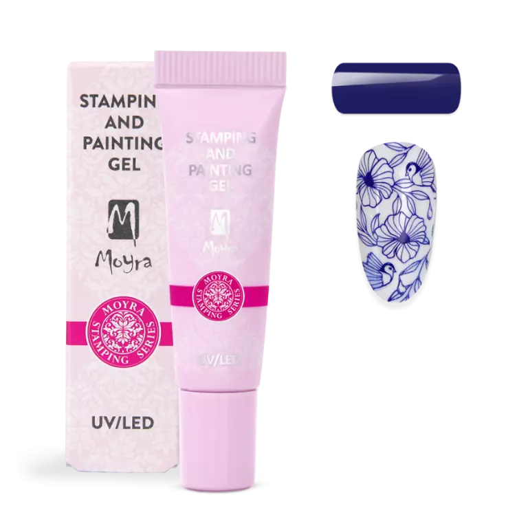 2 in 1 Stamping- & Painting Gel - Nr.06 - blau - hochpigmentiert, ohne Schwitzschicht 2 in 1 Stamping- & Painting Gel - Nr.06 - blau - hochpigmentiert, ohne Schwitzschicht