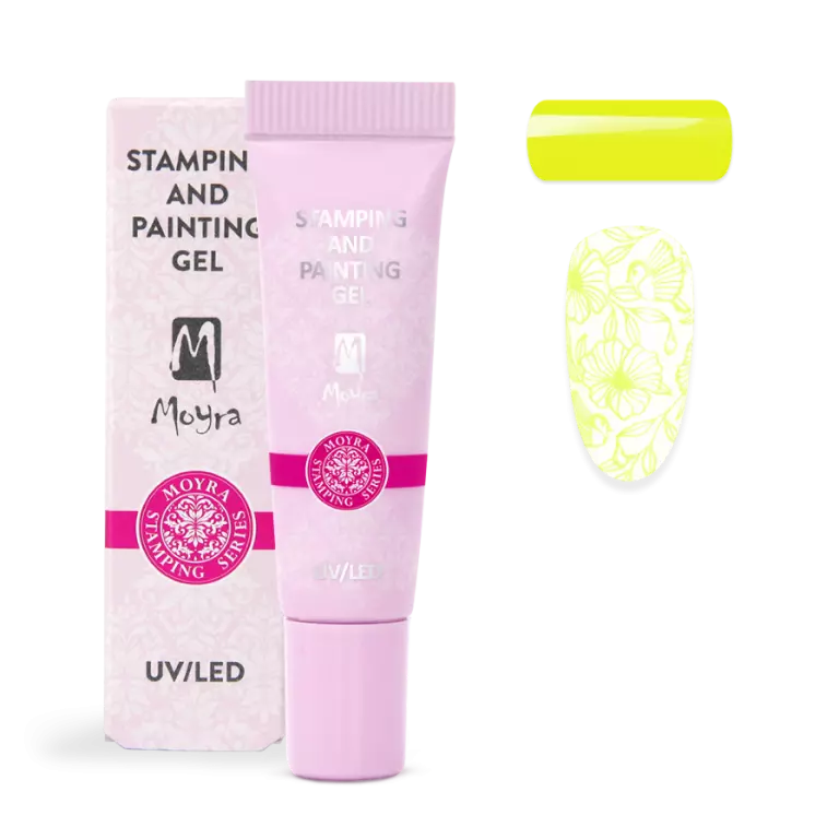 2 in 1 Stamping- & Painting Gel - Nr.10 - vivid gelb - hochpigmentiert, ohne Schwitzschicht 2 in 1 Stamping- & Painting Gel - Nr.10 - vivid gelb - hochpigmentiert, ohne Schwitzschicht