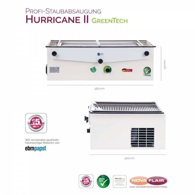 Staubabsaugung NovaFlair - HURRICAN 2 GreenTech - Profi Absaugung für Nagelstudios Staubabsaugung NovaFlair - HURRICAN 2 GreenTech - Profi Absaugung für Nagelstudios