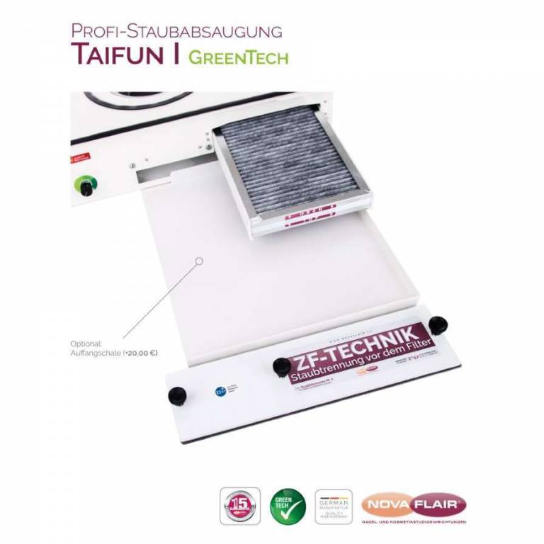 Staubabsaugung NovaFlair - TAIFUN 1 GreenTech - Profi Absaugung für Nagelstudios Staubabsaugung NovaFlair - TAIFUN 1 GreenTech - Profi Absaugung für Nagelstudios