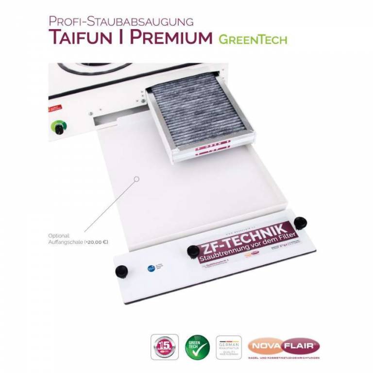 Staubabsaugung NovaFlair - TAIFUN 1 Premium GreenTech - Profi Absaugung für Nagelstudios