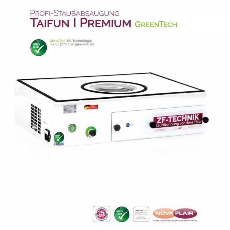 Staubabsaugung NovaFlair - TAIFUN 1 Premium GreenTech - Profi Absaugung für Nagelstudios