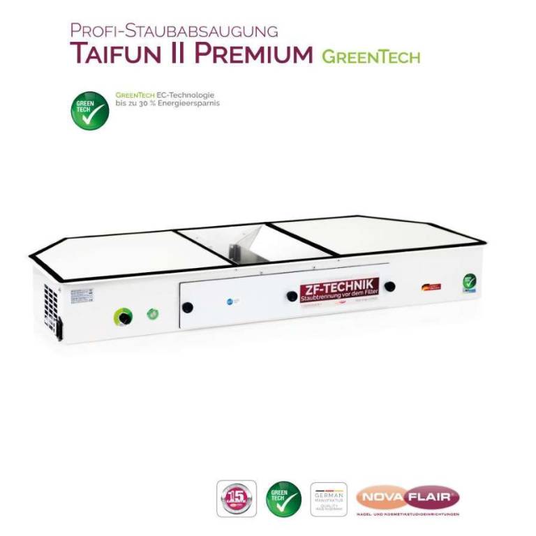 Staubabsaugung NovaFlair - TAIFUN 2 Premium GreenTech - Profi Absaugung für Nagelstudios