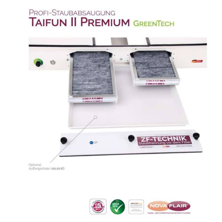 Staubabsaugung NovaFlair - TAIFUN 2 Premium GreenTech - Profi Absaugung für Nagelstudios Staubabsaugung NovaFlair - TAIFUN 2 Premium GreenTech - Profi Absaugung für Nagelstudios