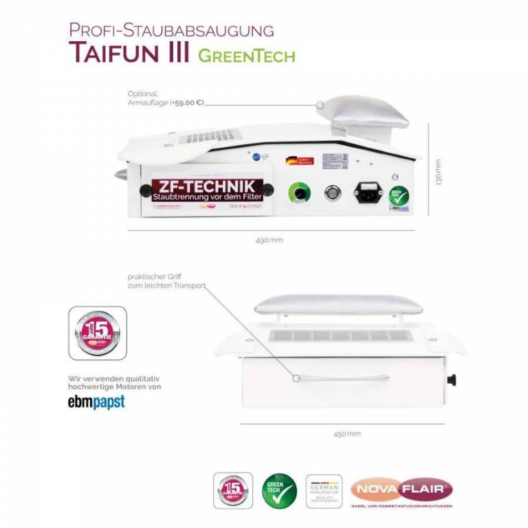 Mobile Staubabsaugung NovaFlair - TAIFUN 3 GreenTech - für Nagelstudio- und Fußpflegestudios Mobile Staubabsaugung NovaFlair - TAIFUN 3 GreenTech - für Nagelstudio- und Fußpflegestudios