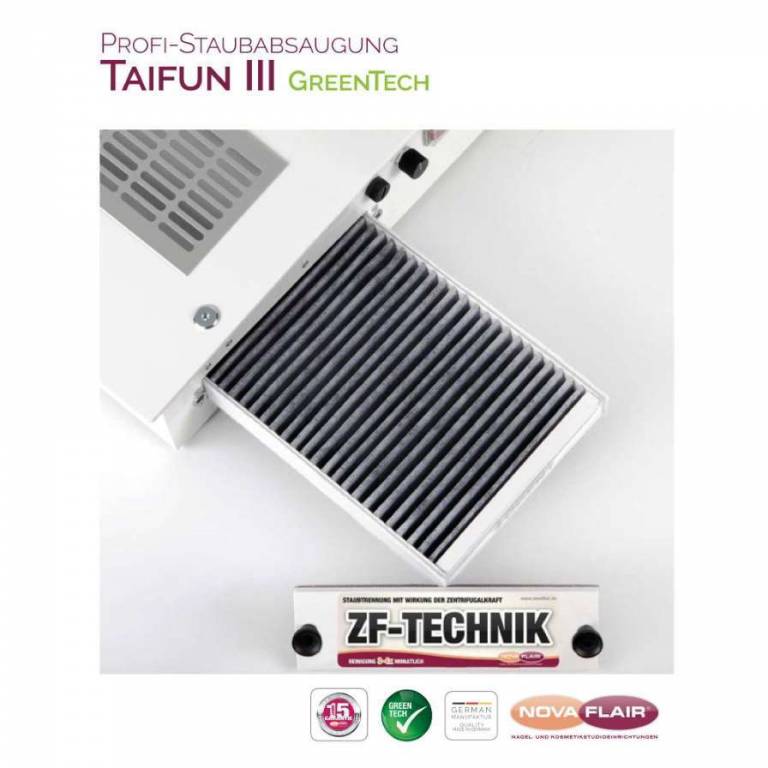 Mobile Staubabsaugung NovaFlair - TAIFUN 3 GreenTech - für Nagelstudio- und Fußpflegestudios Mobile Staubabsaugung NovaFlair - TAIFUN 3 GreenTech - für Nagelstudio- und Fußpflegestudios