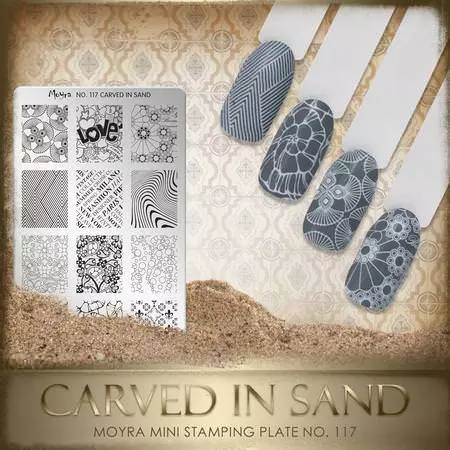 Stamping Platte MINI - Carved in Sand Nr.117 Stamping Platte MINI - Carved in Sand Nr.117