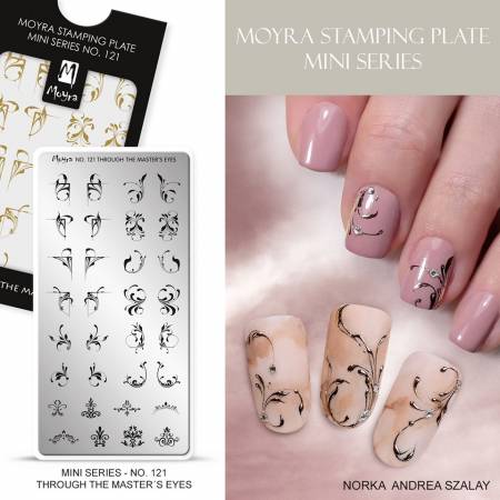 Moyra Stamping Platte MINI - Through the Master's eyes Nr.121 Moyra Stamping Platte MINI - Through the Master's eyes Nr.121