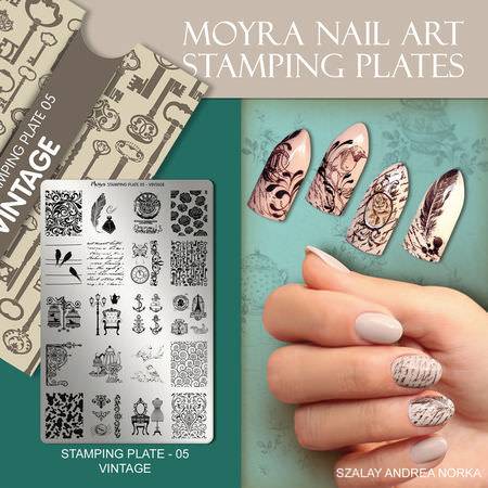 Moyra Stamping Schablone - Vintage Nr.5