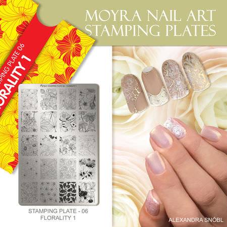 Moyra Stamping Schablone - Florality Nr.6