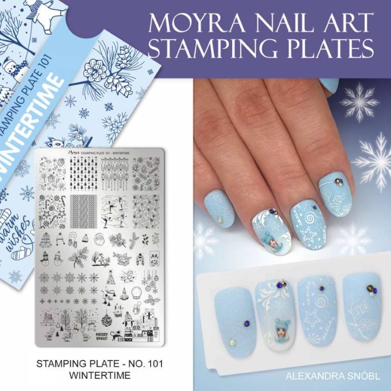 Moyra Stamping Schablone - Wintertime Nr.101