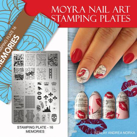 Moyra Stamping Schablone - Memories Nr.16