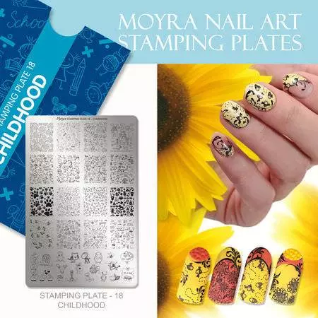 Moyra Stamping Schablone - Chieldhood Nr.18 Moyra Stamping Schablone - Chieldhood Nr.18