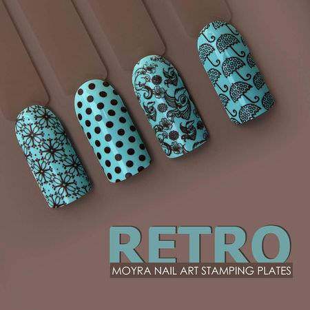 Moyra Stamping Schablone - Retro Nr.21 Moyra Stamping Schablone - Retro Nr.21