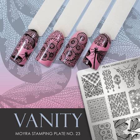 Moyra Stamping Schablone - Vanity Nr.23 Moyra Stamping Schablone - Vanity Nr.23