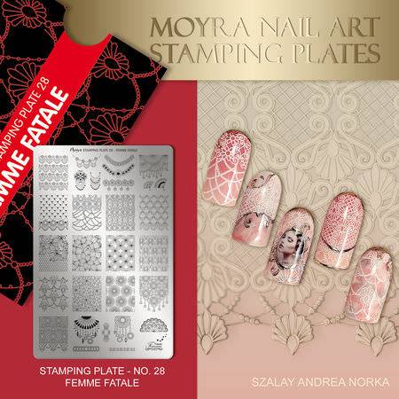 Moyra Stamping Schablone - Femme Fatale Nr.28