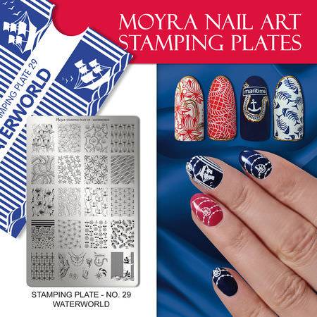 Moyra Stamping Schablone - Waterworld Nr.29