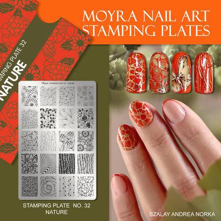 Moyra Stamping Schablone - Nature Nr.32