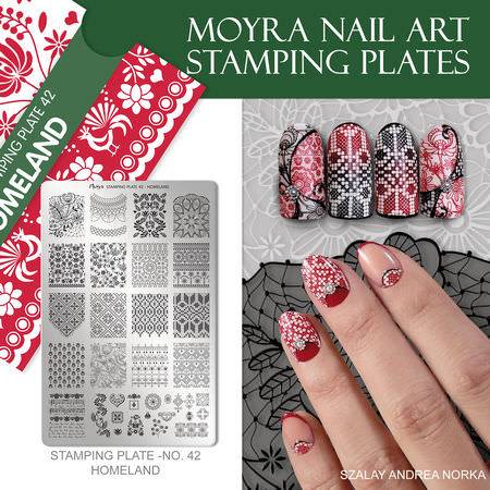 Moyra Stamping Schablone - Homeland Nr.42