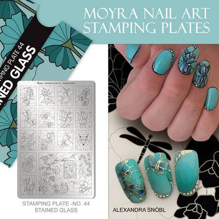 Moyra Stamping Schablone - Stained Glass Nr.44