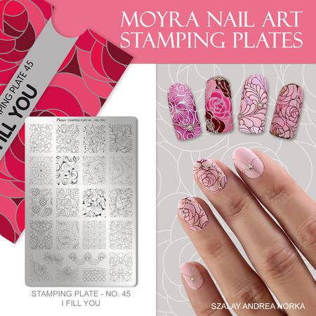 Moyra Stamping Schablone - I Fill You Nr.45 Moyra Stamping Schablone - I Fill You Nr.45