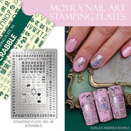 Moyra Stamping Schablone - Scrabble Nr.46 Moyra Stamping Schablone - Scrabble Nr.46