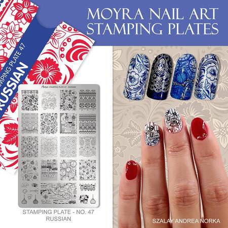 Moyra Stamping Schablone - Russian Nr.47 Moyra Stamping Schablone - Russian Nr.47
