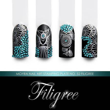 Moyra Stamping Schablone - Filigree Nr.52