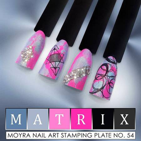 Moyra Stamping Schablone - Matrix Nr.54